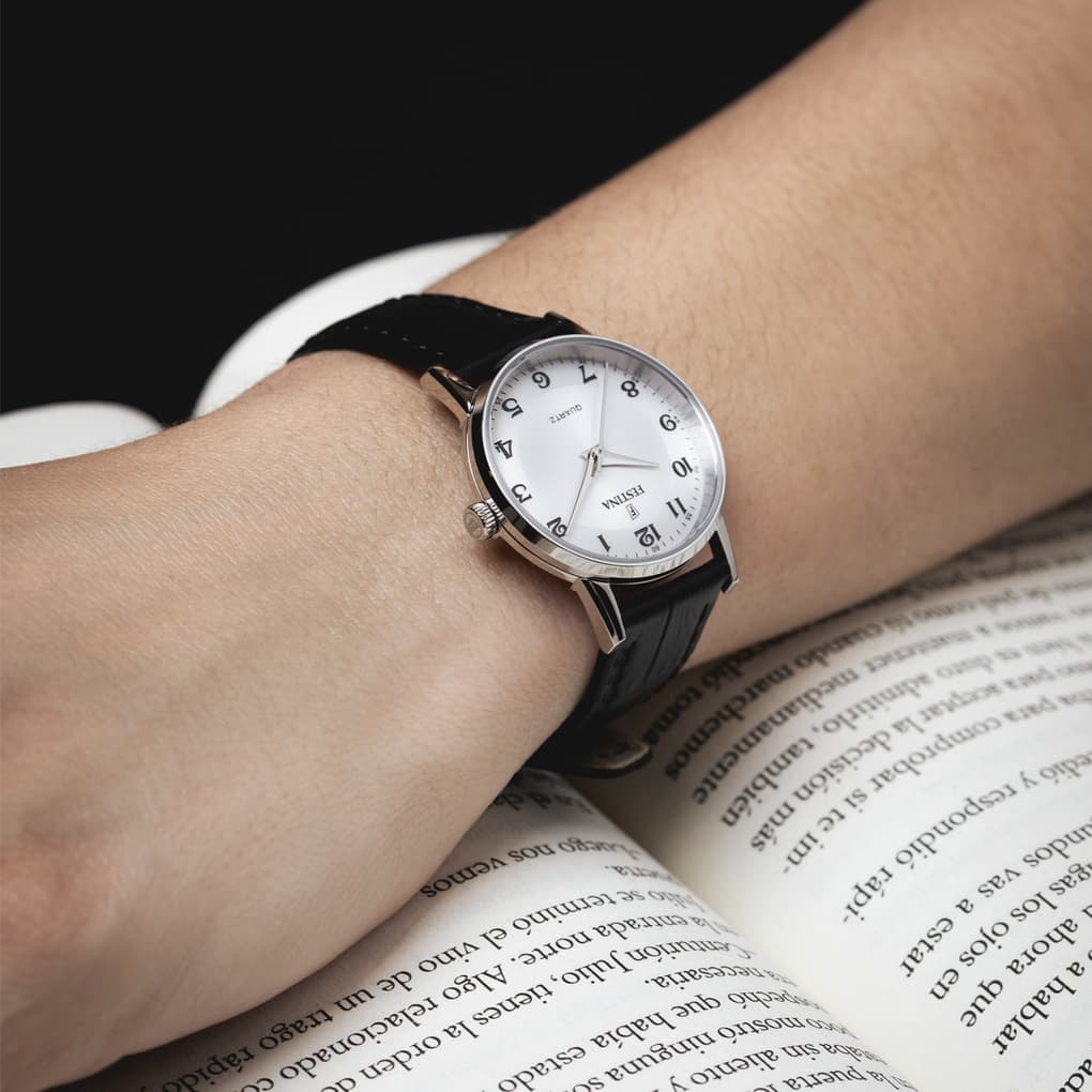 Montre Festina classique-femme-festina F20691/1 Blanc, Bracelet Cuir, Femme – image 4