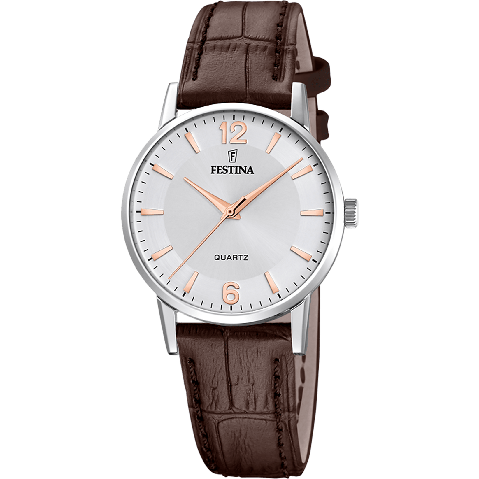 ساعة فيستينا classique-femme-festina F20691/2 أبيض، سوار جلد، نسائي