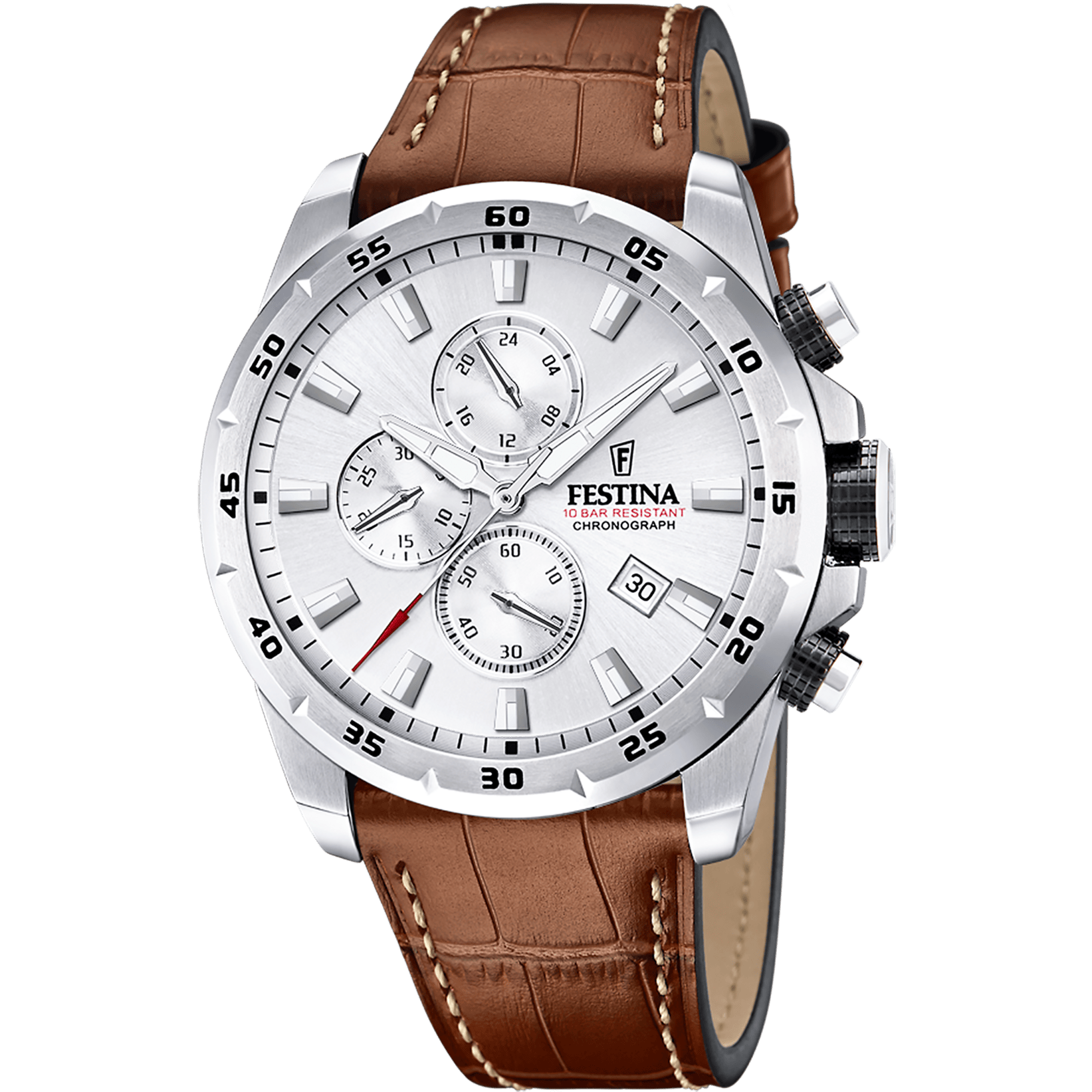 Montre Festina Timeless F20692/1 Gris, Bracelet Cuir, Homme