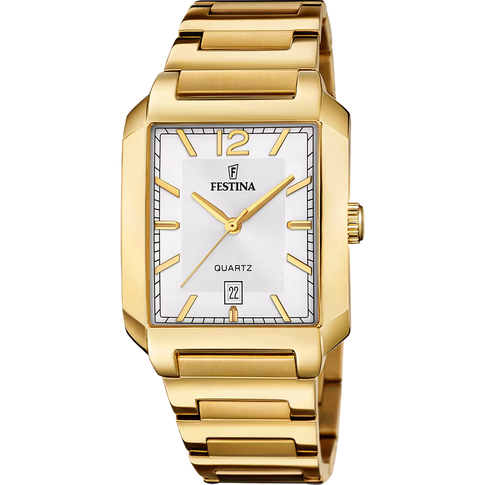 Festina On the Square Watch F20678/2 Grey, Steel Strap, Men
