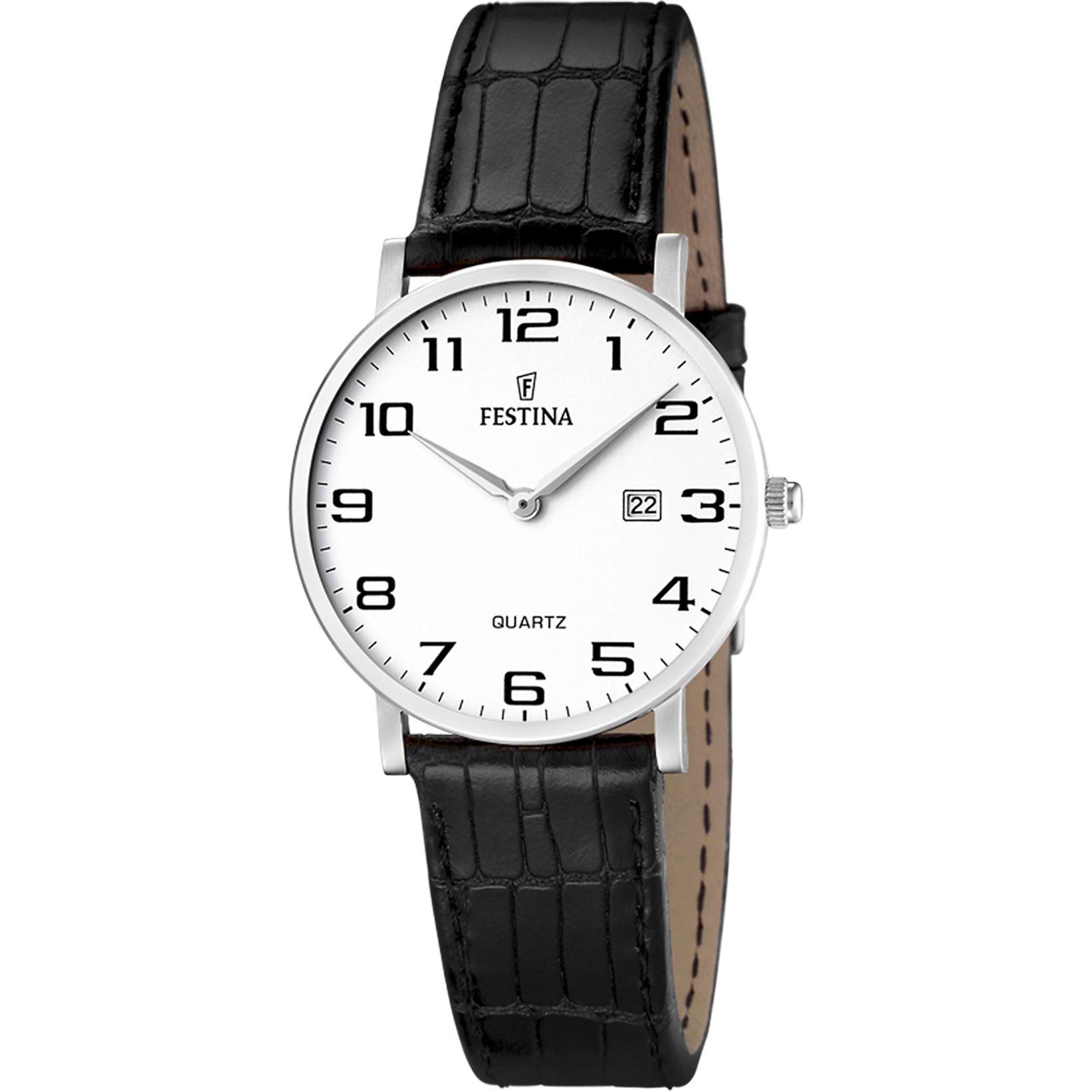 Montre Festina classique-femme-festina F16477/1 Blanc, Bracelet Cuir, Femme