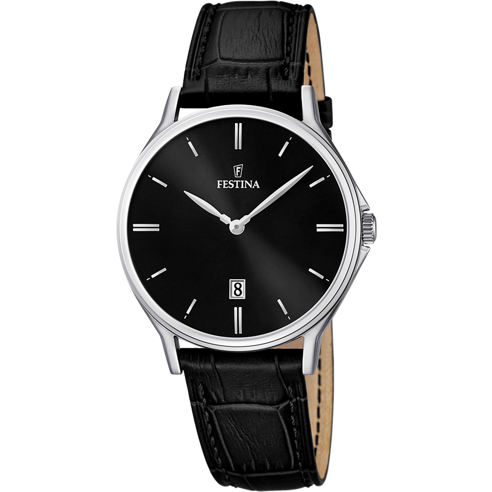 Festina Classic Watch F16745/5 Black, Leather Strap, Men