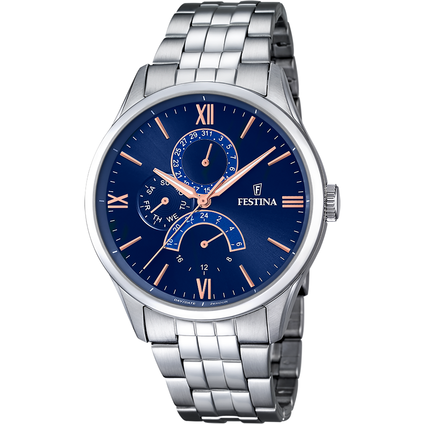Festina Classic Watch F16822/3 Blue, Steel Strap, Men