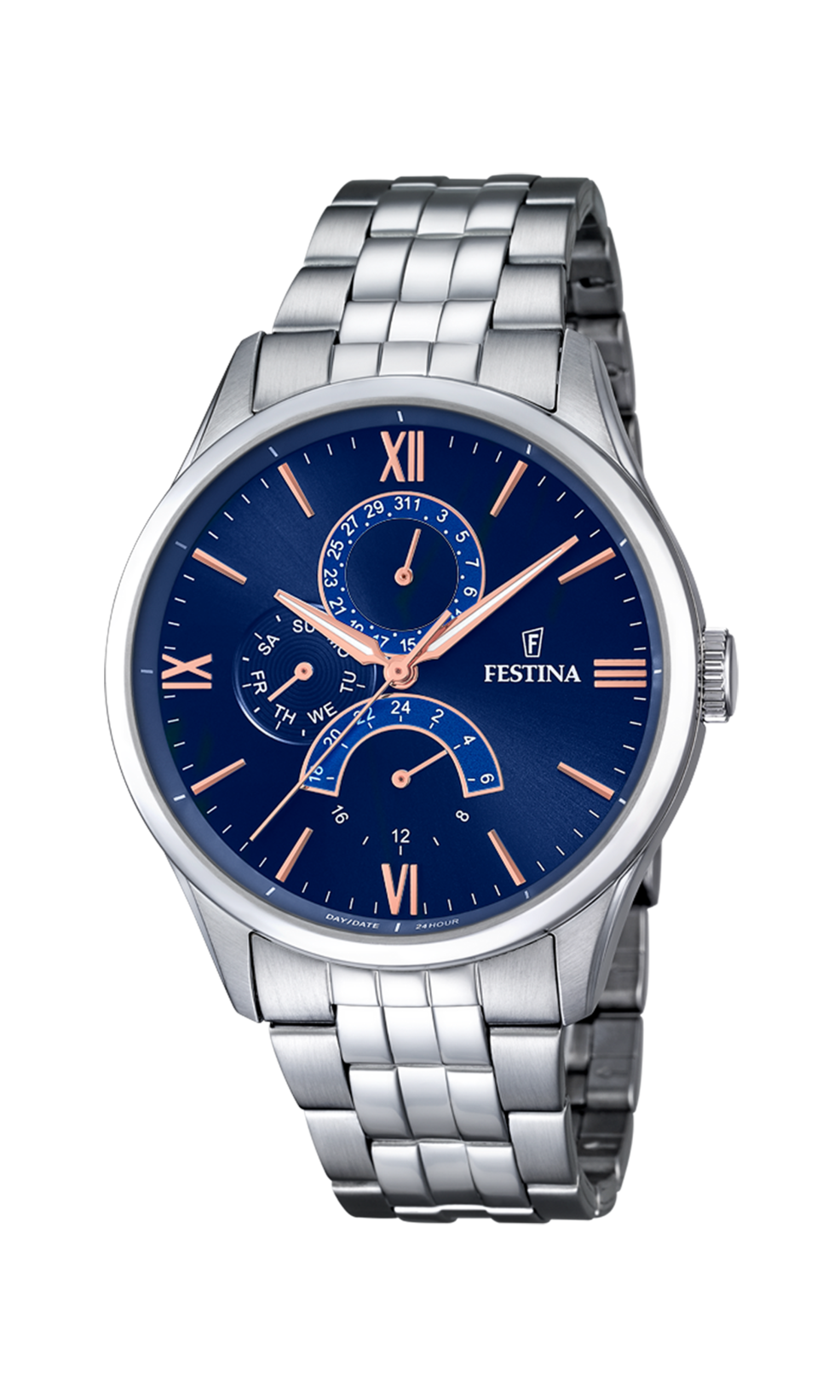 Festina Classic Watch F16822/3 Blue, Steel Strap, Men – image 4