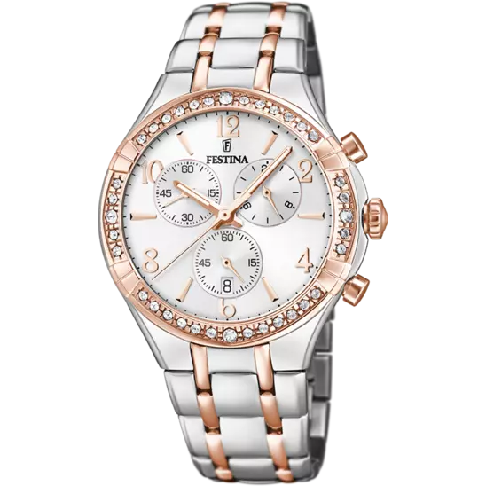 Montre Festina Boyfriend F20394/1 Argent, Bracelet Acier, Femme