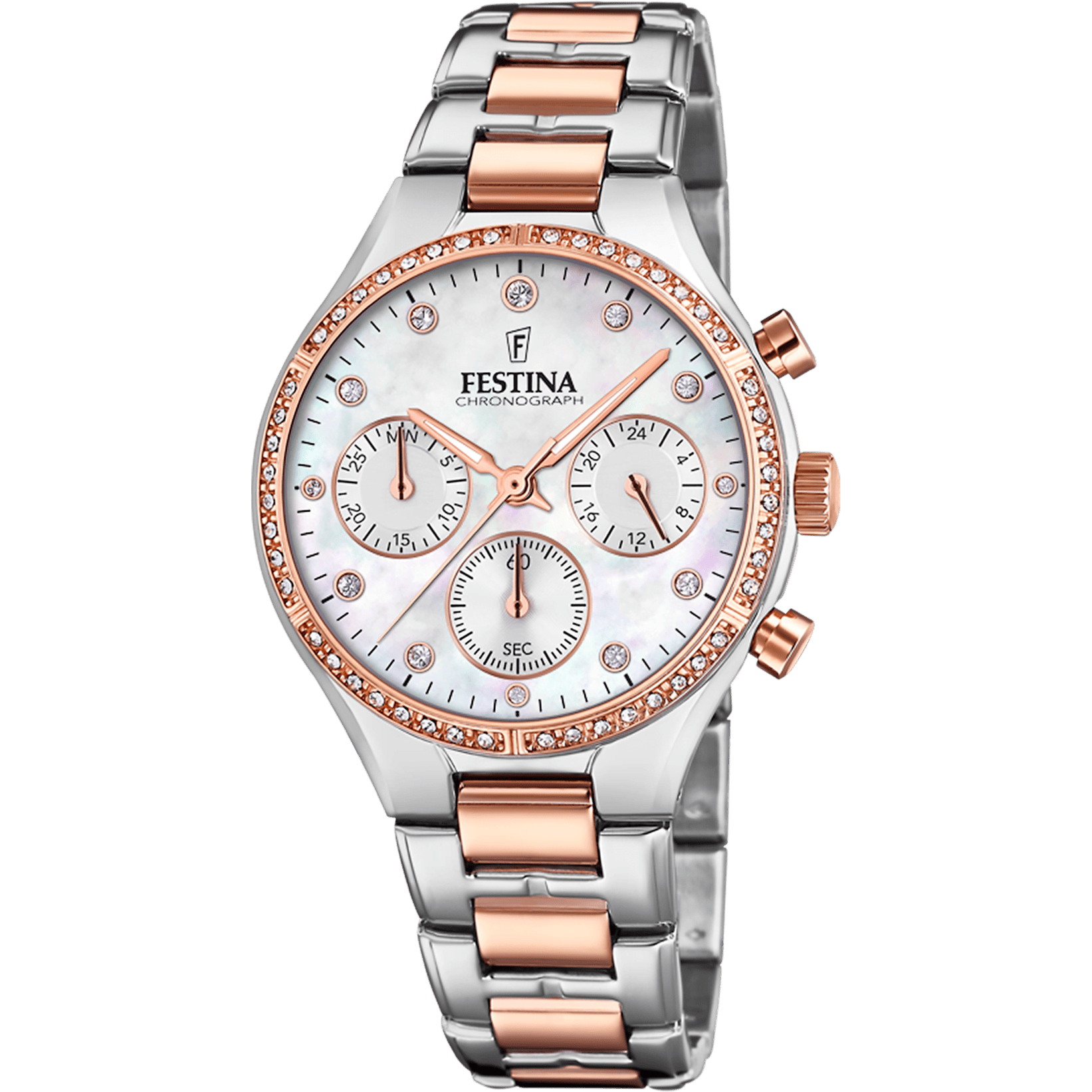 Montre Festina Boyfriend F20403/1 Nacre, Bracelet Acier, Femme