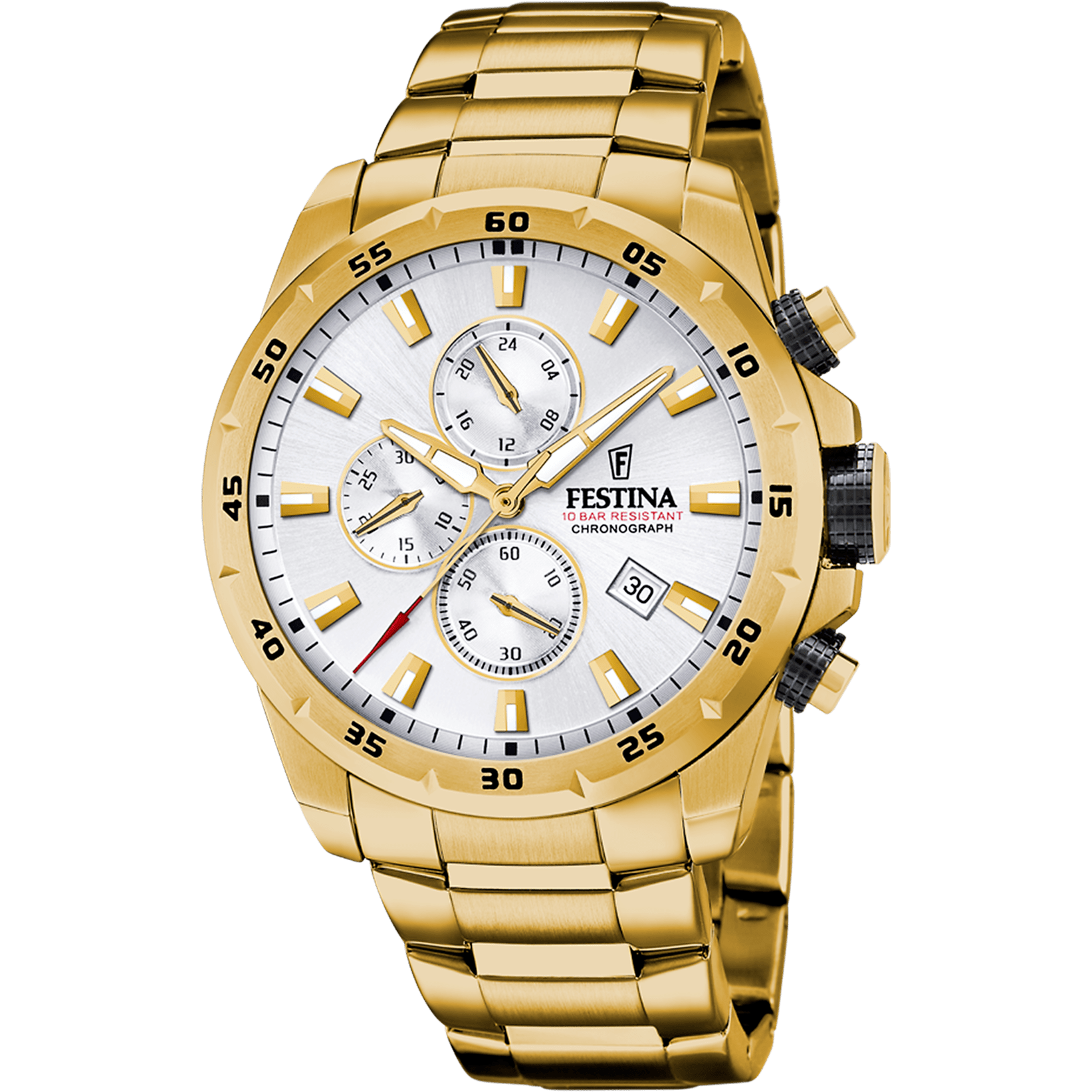 Montre Festina Sport F20541/1 Gris, Bracelet Acier, Homme