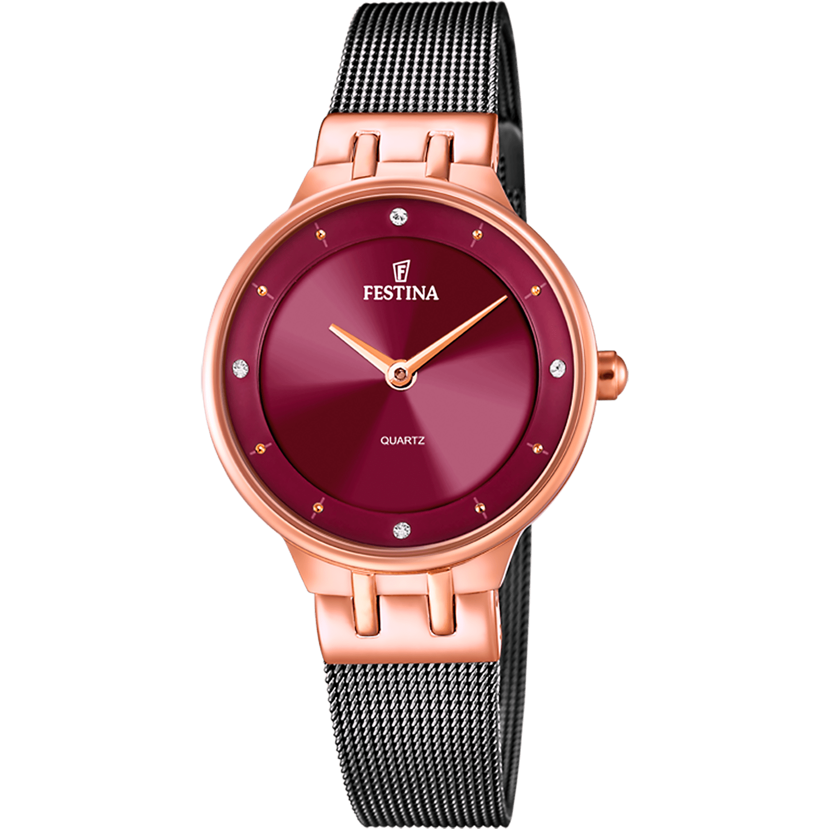 Montre Festina Madmoiselle F20599/2 Grenat, Bracelet Acier, Femme
