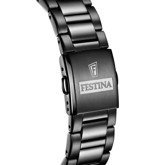 Montre Festina Saphir F20577/1 Noir, Bracelet Acier, Homme – image 3