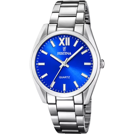 Montre Festina Boyfriend F20622/E Bleu, Bracelet Acier, Femme