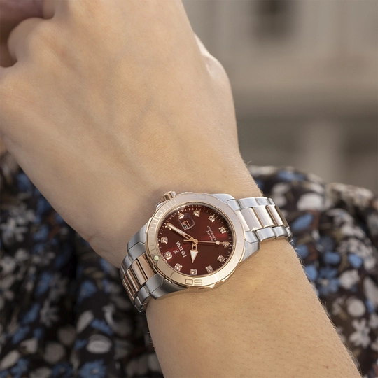 Festina Boyfriend Watch F20505/2 Burgundy, Steel Strap, Women – image 3