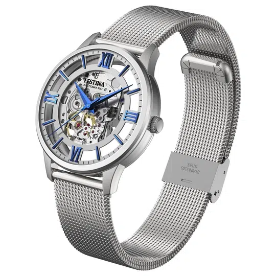 Festina Skeleton Watch F20534/1 Grey, Steel Strap, Men – image 2