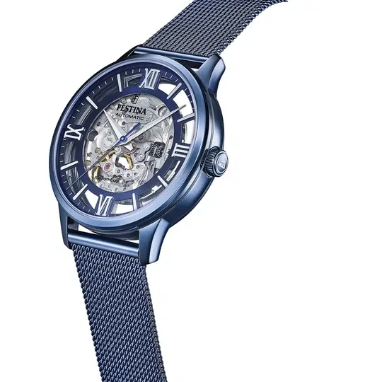 Montre Festina Skeleton F20574/1 Bleu, Bracelet Acier, Homme – image 2