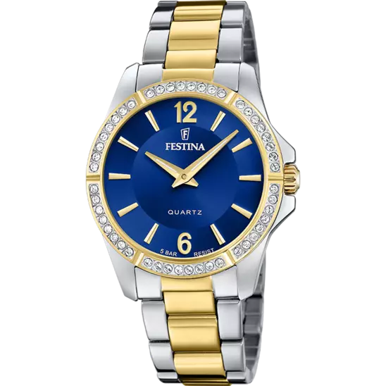 Montre Festina Madmoiselle F20594/2 Bleu, Bracelet Acier, Femme