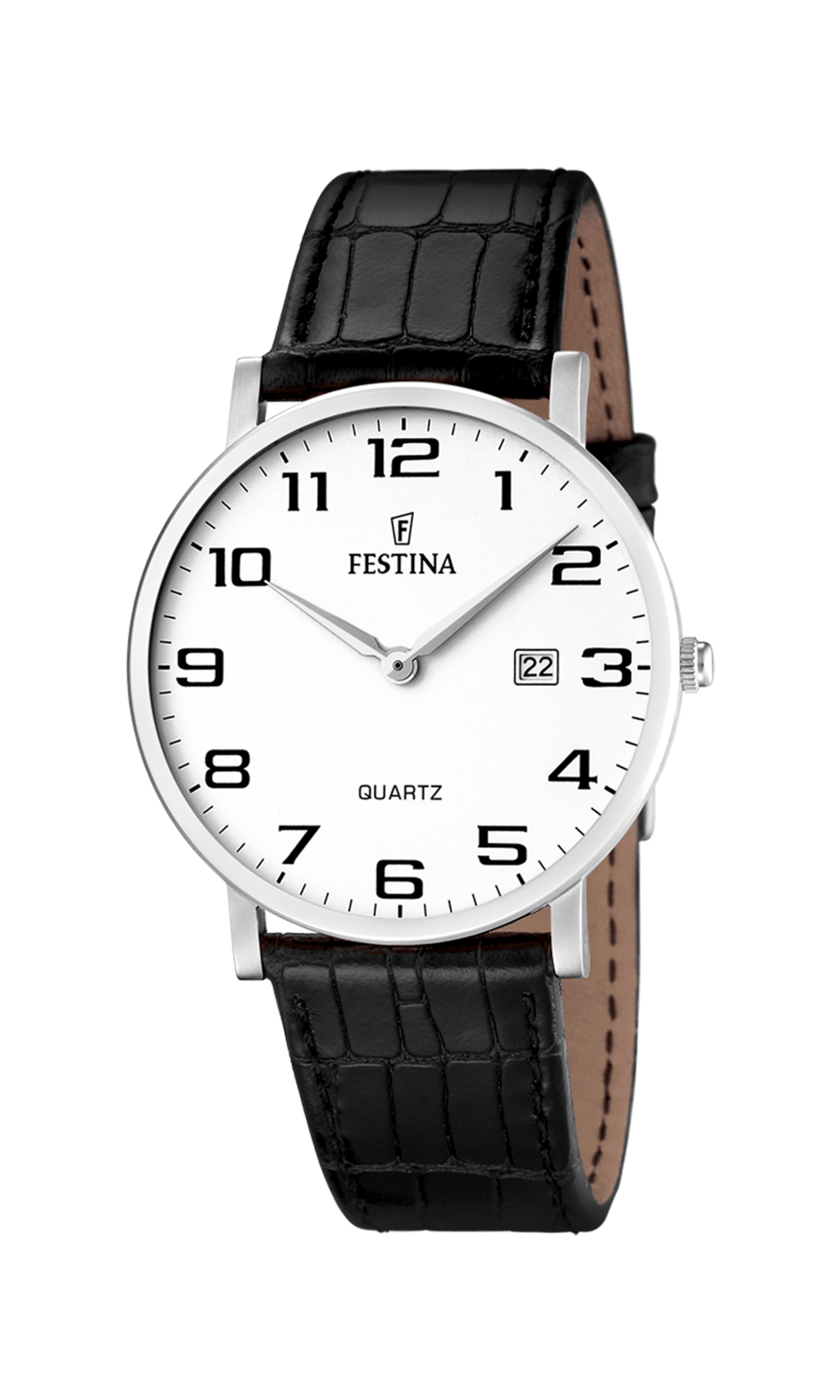 Festina Classic Watch F16476/1 White, Leather Strap, Men