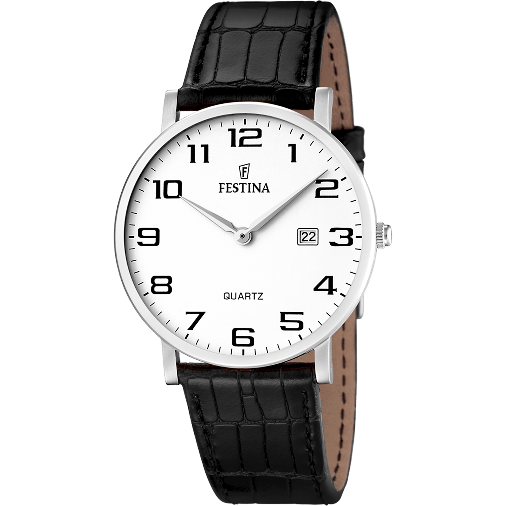 Festina Classic Watch F16476/1 White, Leather Strap, Men – image 2