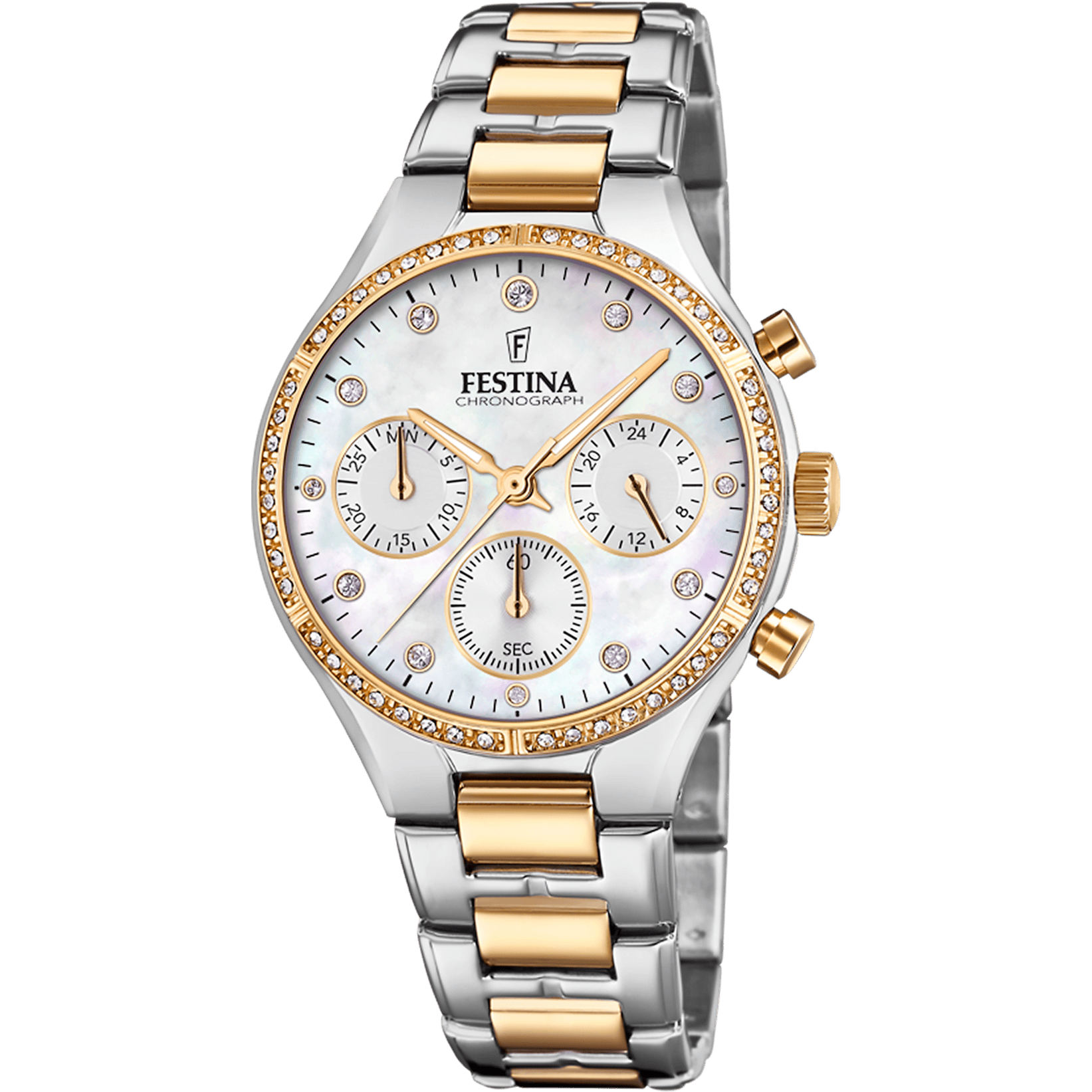 Montre Festina ivory F20402/1 Blanc, Bracelet Acier, Femme