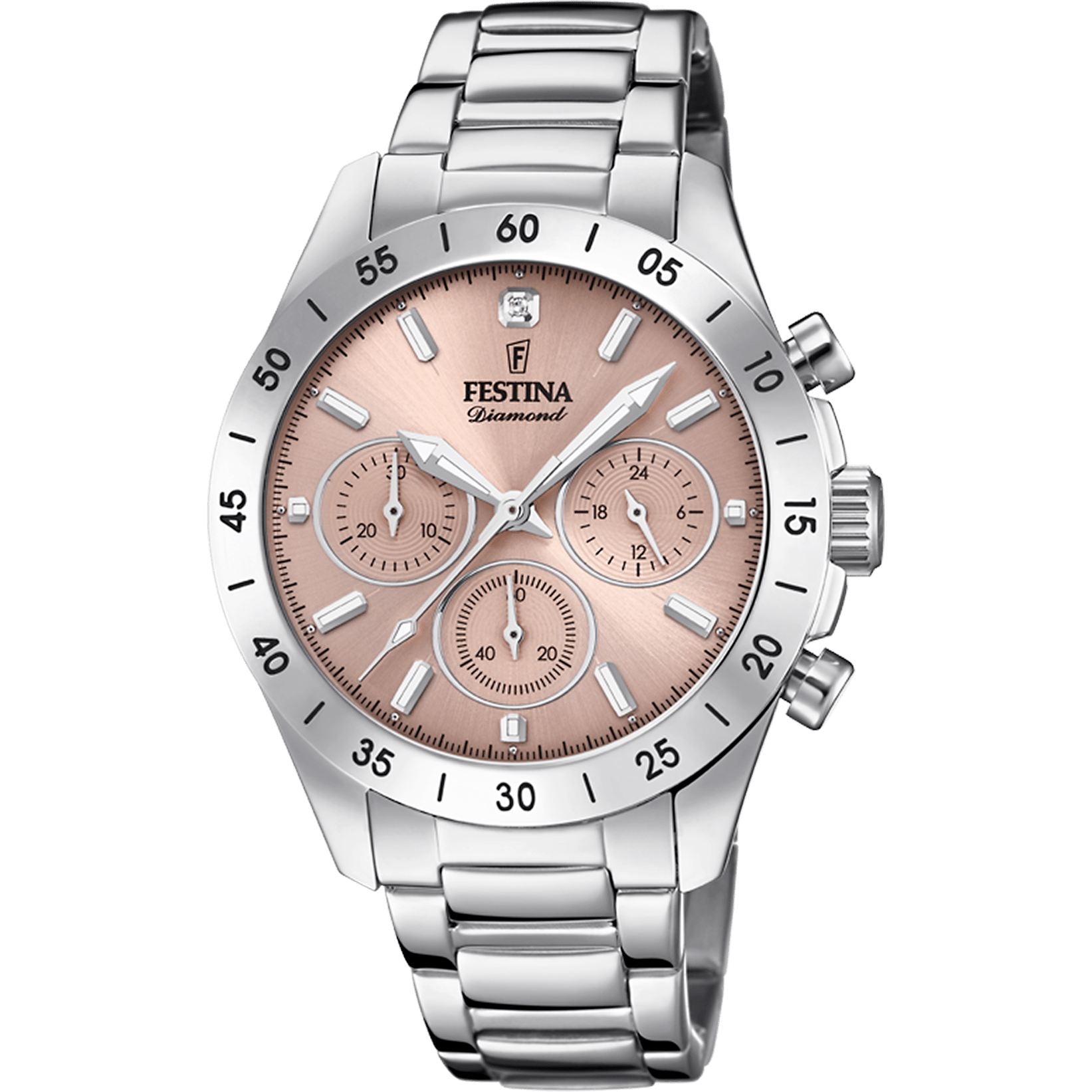 Montre Festina Boyfriend F20397/3 Rose, Bracelet Acier, Femme
