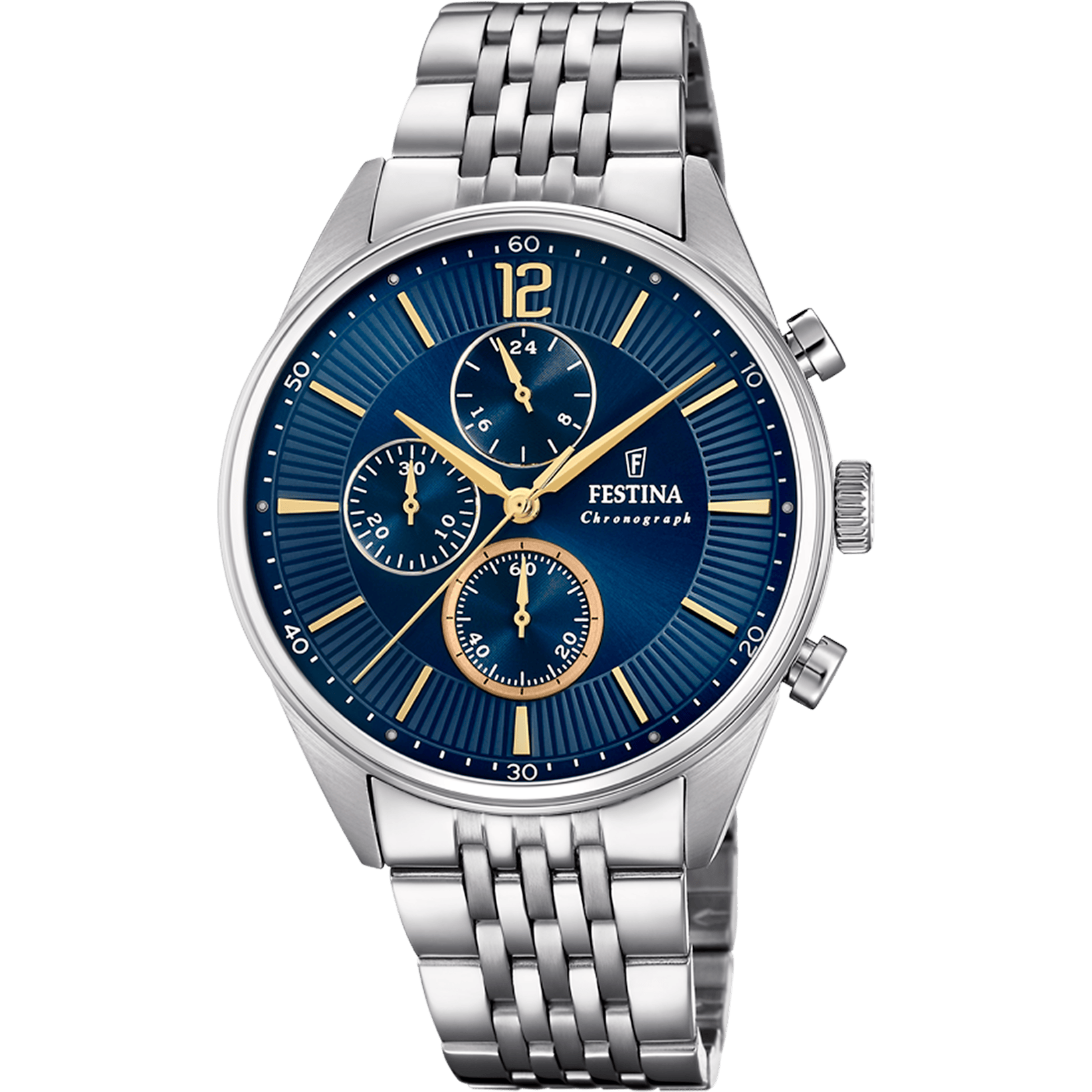 Festina Timeless Watch F20285/3 Blue, Steel Strap, Men
