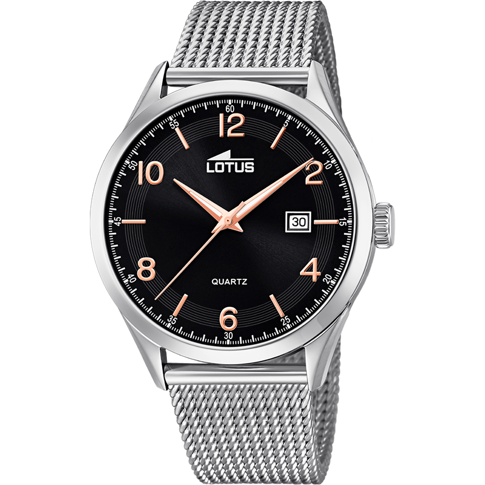 Montre Lotus Minimalist 18631/4 Noir, Bracelet Acier, Homme