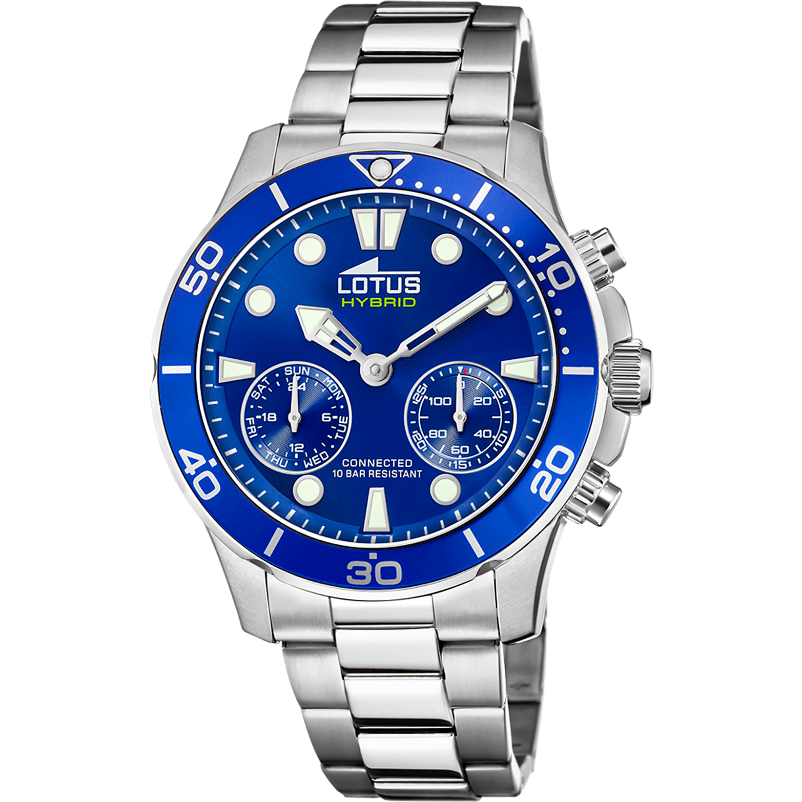 Montre Lotus connected-homme-lotus 18800/1 Bleu, Bracelet Acier, Homme