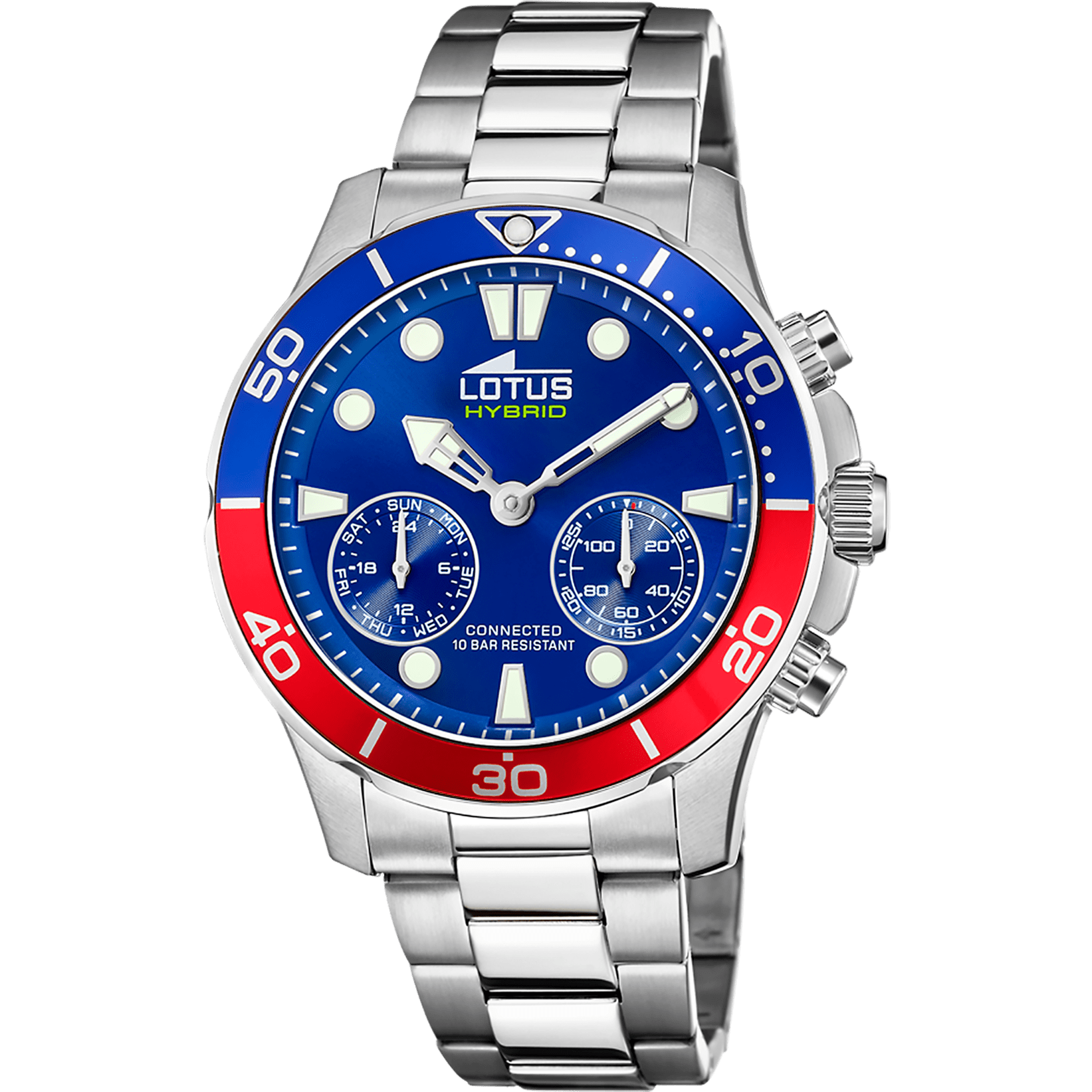 Lotus connected-homme-lotus Watch 18800/4 Blue, Steel Strap, Men