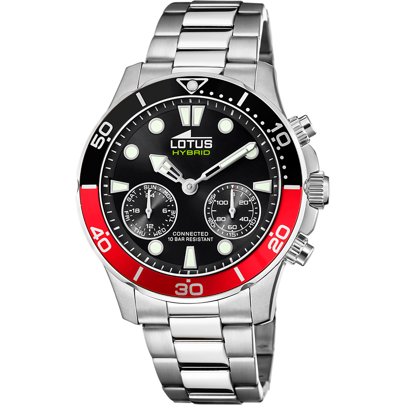 Lotus connected-homme-lotus Watch 18800/5 Black, Steel Strap, Men