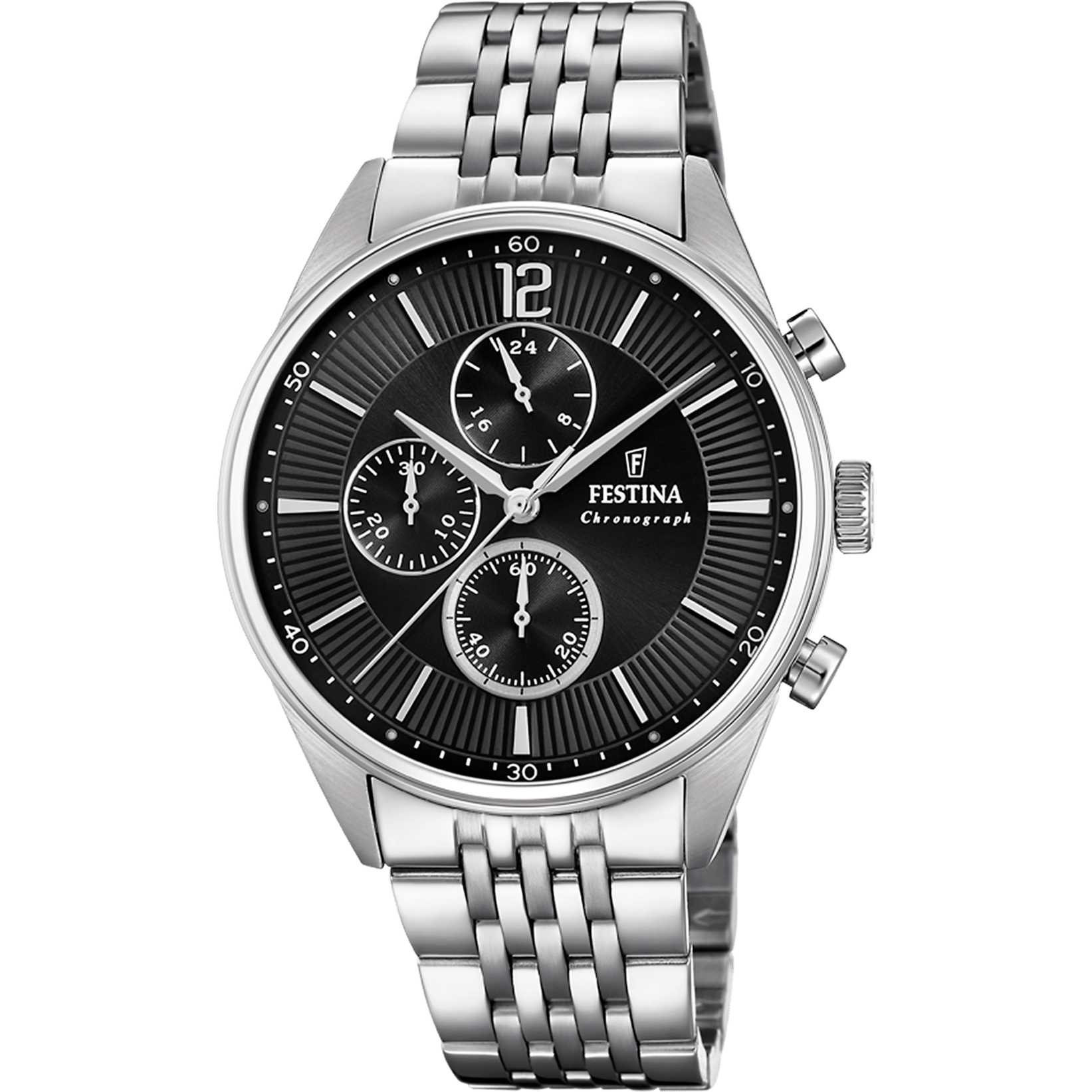 Festina Timeless Watch F20285/4 Black, Steel Strap, Men