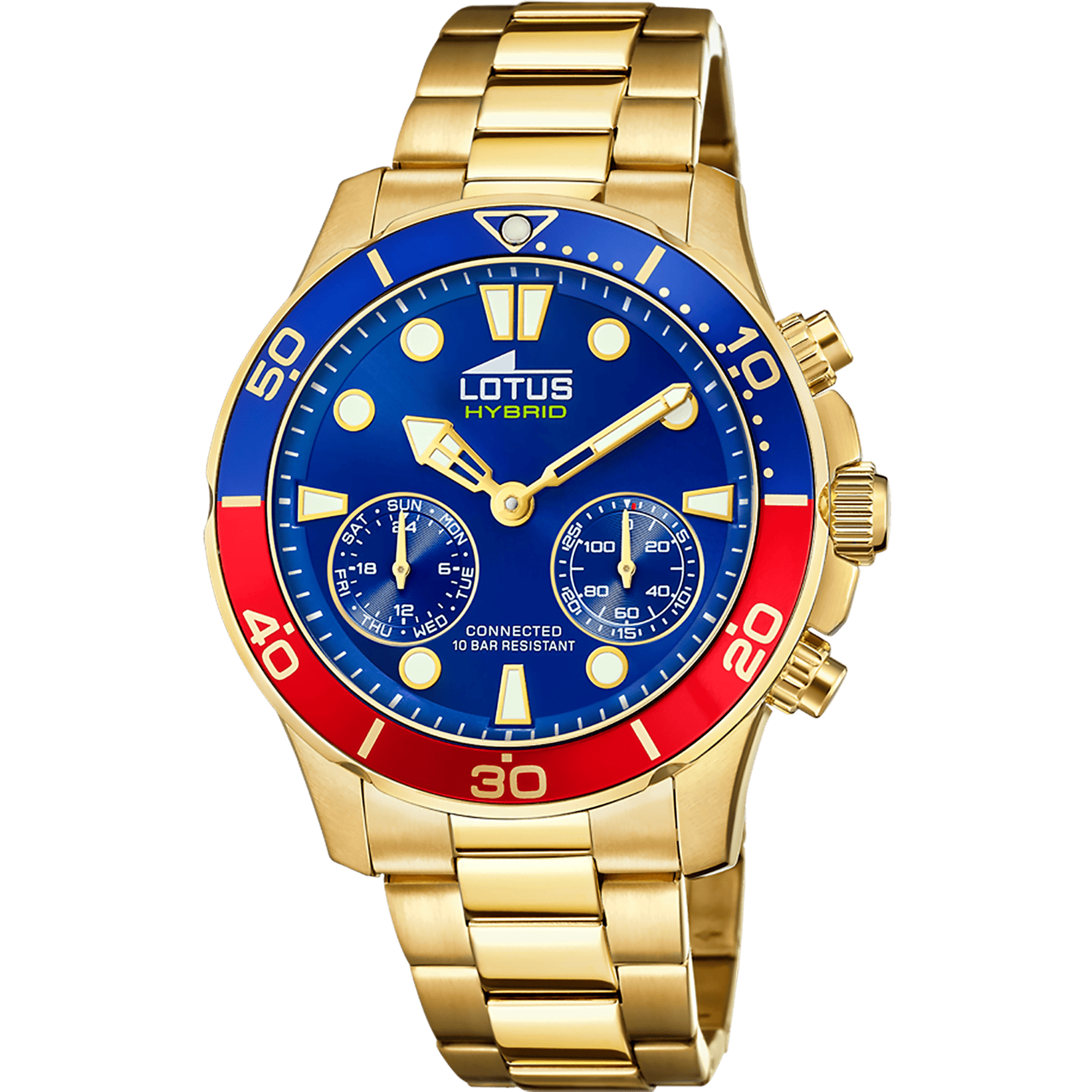 Montre Lotus connected-homme-lotus 18802/3 Bleu, Bracelet Acier, Homme