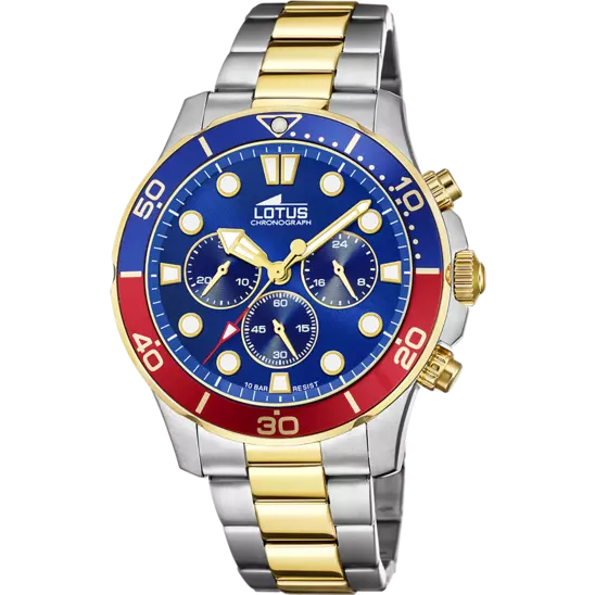 Lotus Excellent Watch 18757/4 Blue, Steel Strap, Men