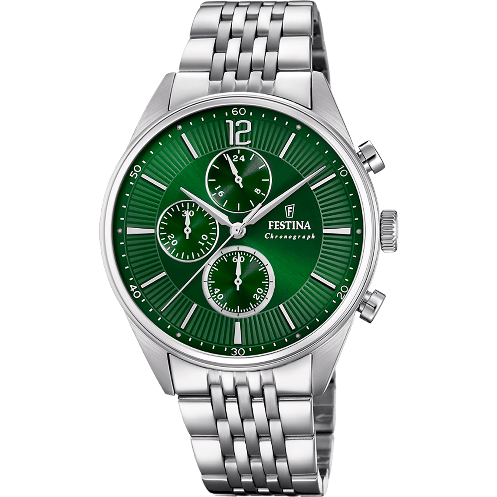 Festina Timeless Watch F20285/8 Green, Steel Strap, Men