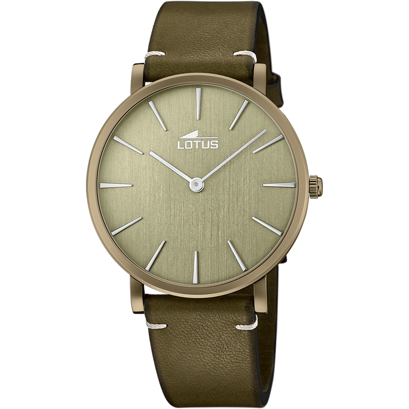 Montre Lotus Minimalist 18783/3 Vert, Bracelet Cuir, Homme