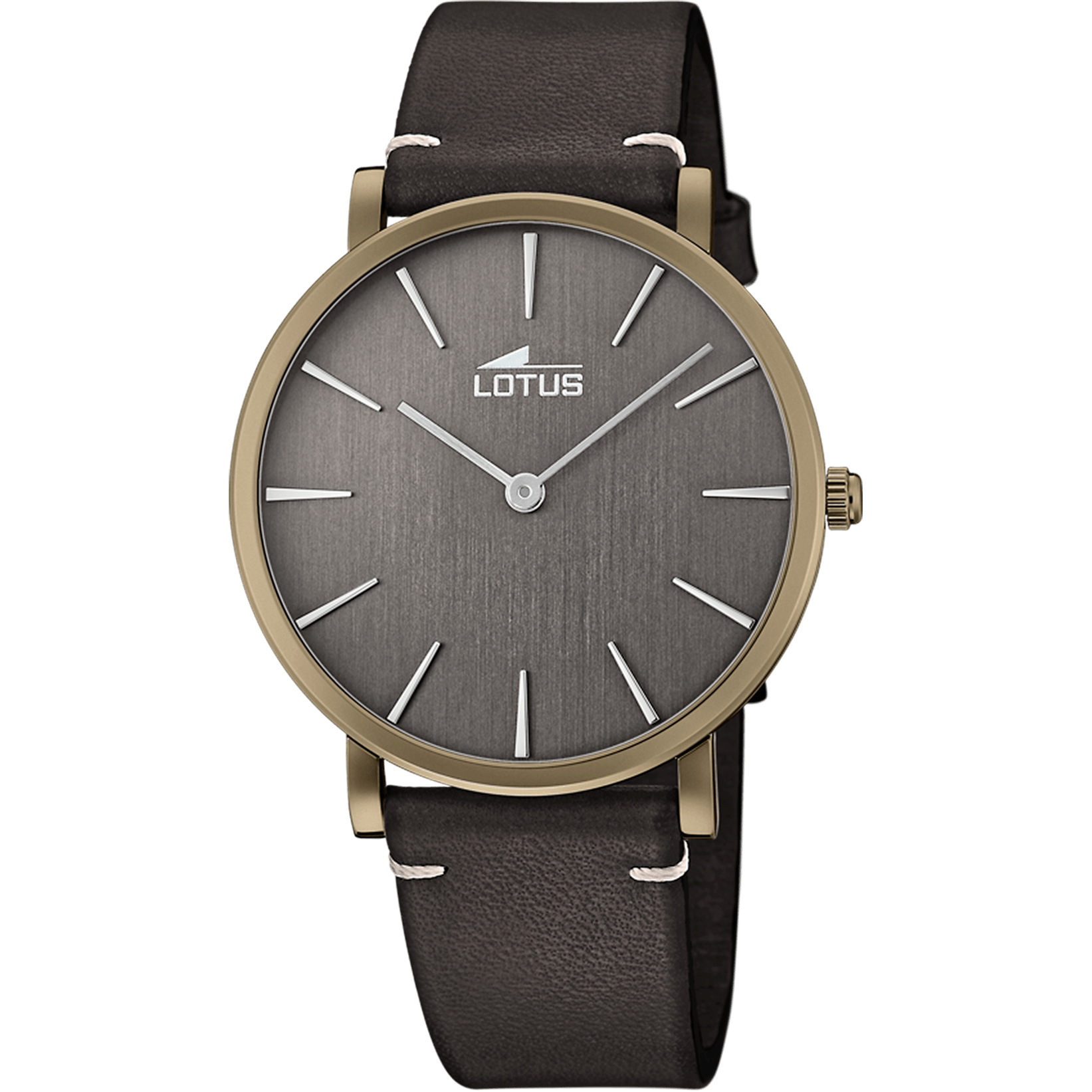 Montre Lotus Minimalist 18783/4 Gris, Bracelet Cuir, Homme