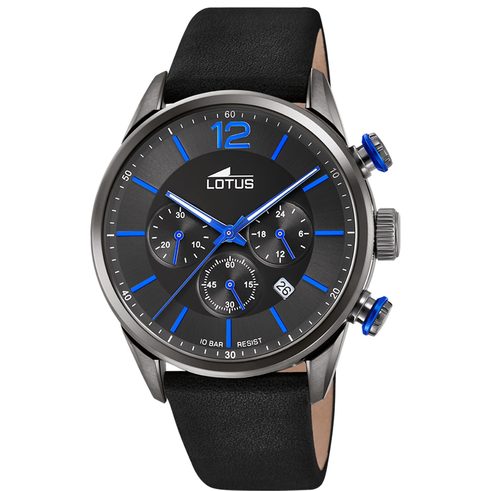 Montre Lotus chronograph-homme-lotus 18687/3 Noir, Bracelet Cuir, Homme