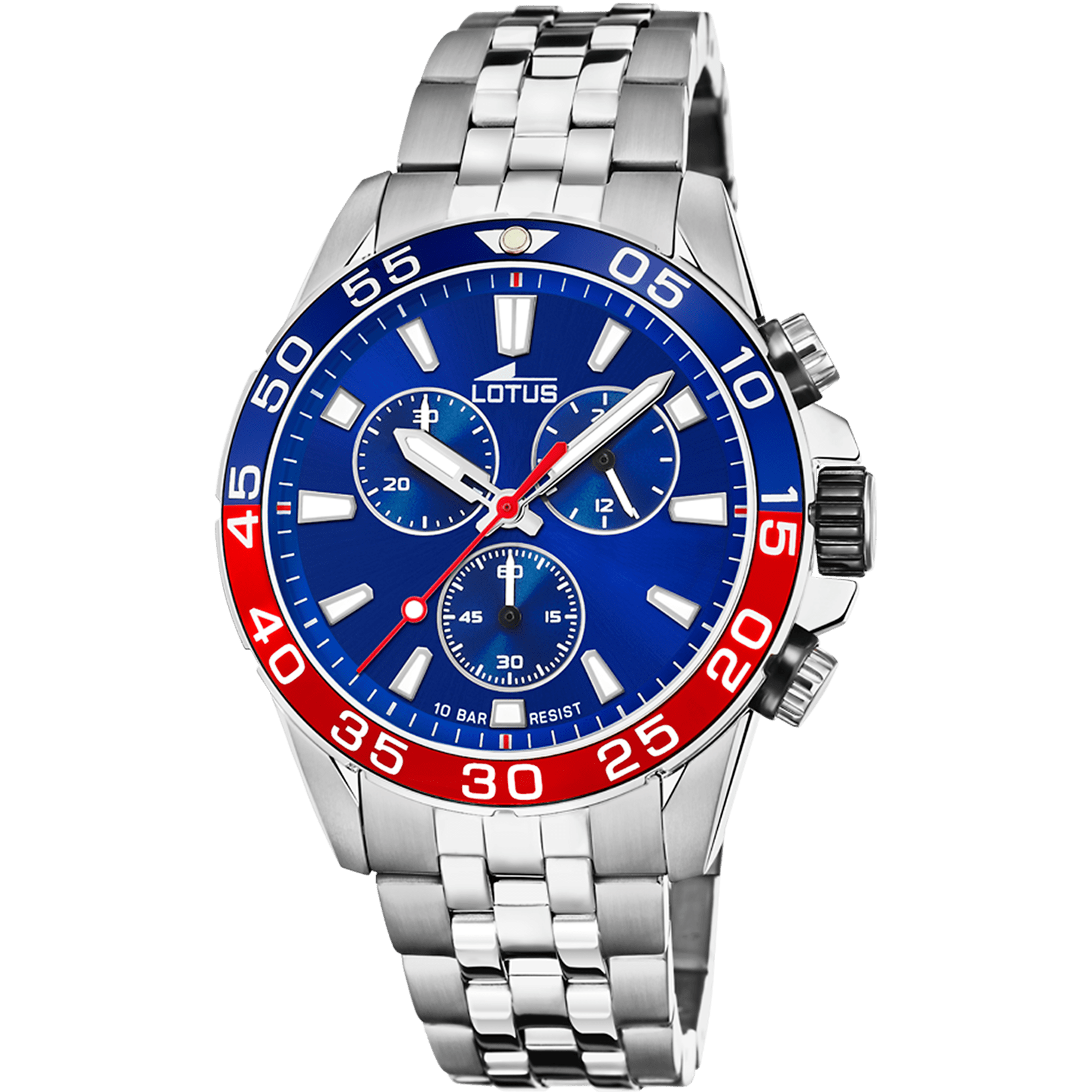 Montre Lotus Excellent 18765/3 Bleu, Bracelet Acier, Homme