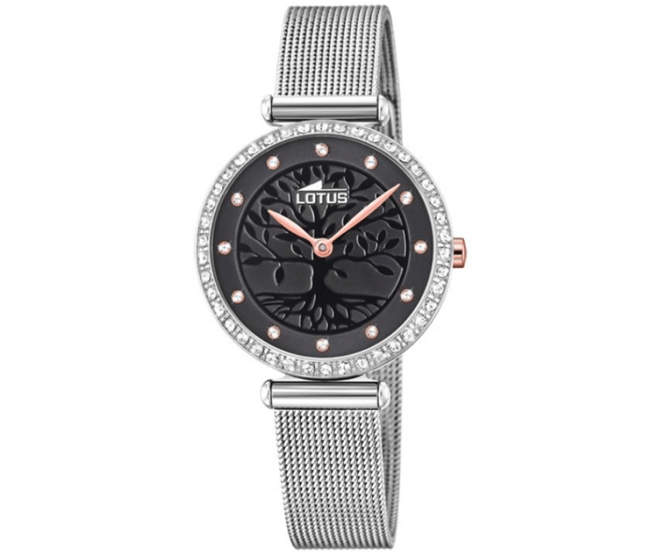 Montre Lotus Bliss 18709/3 Noir, Bracelet Acier, Femme