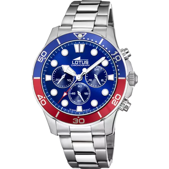 Montre Lotus Excellent 18756/5 Bleu, Bracelet Acier, Homme