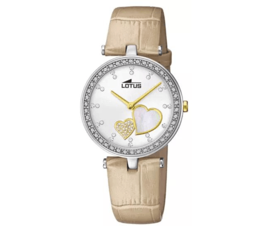 Montre Lotus Bliss L18622/2 Blanc, Bracelet Cuir, Femme