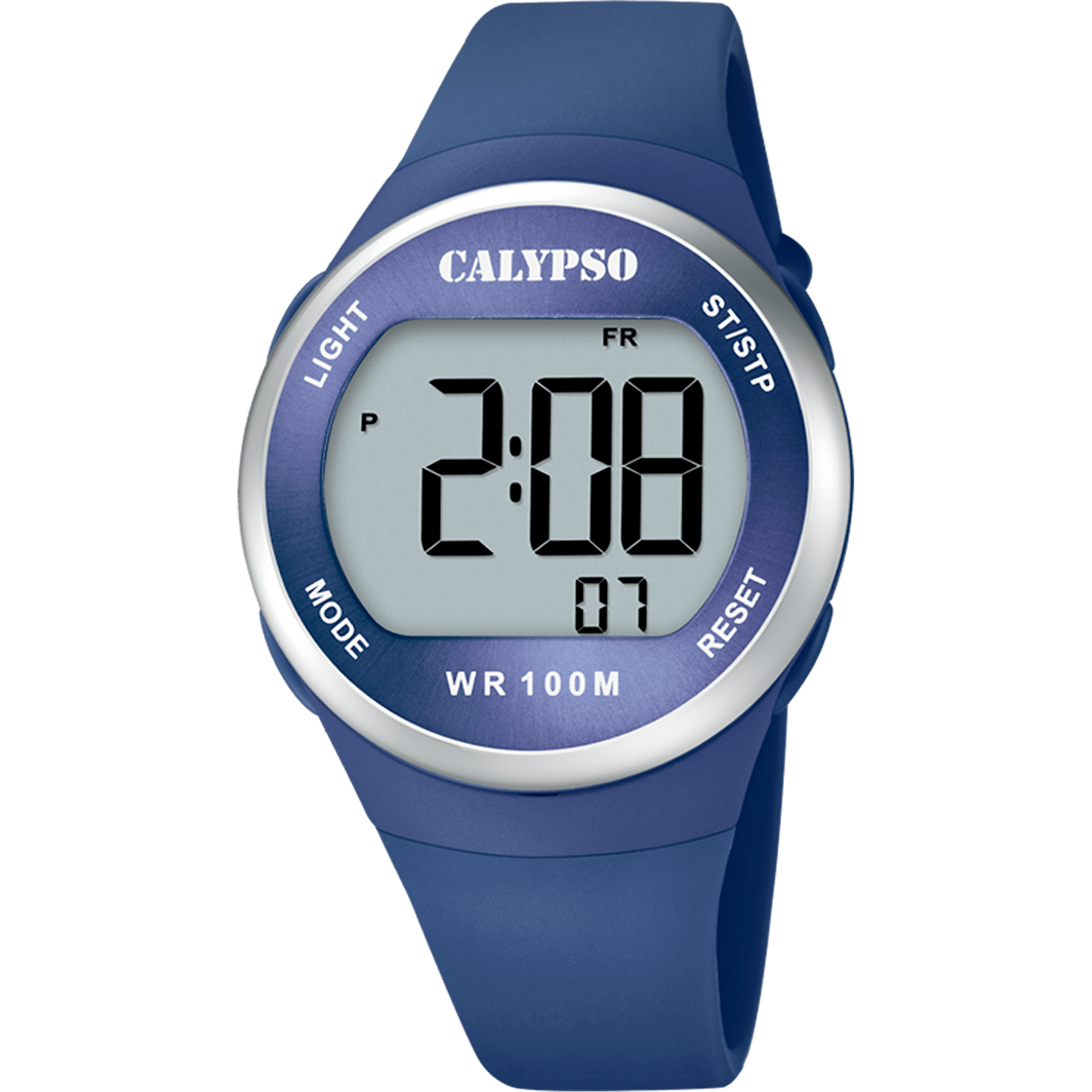Montre Calypso K5786/3 Bleu, Bracelet Caoutchouc, Homme