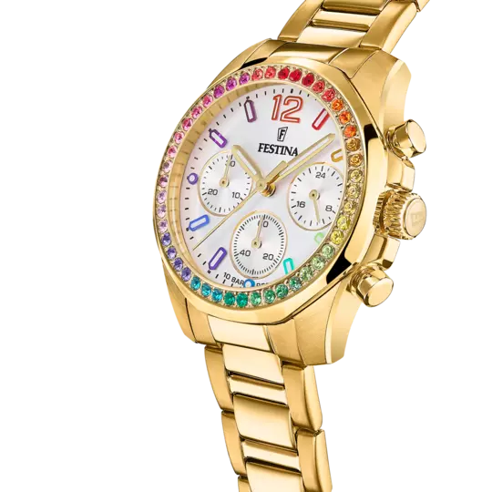 Montre Festina rainbow F20609/2 Blanc, Bracelet Acier, Femme – image 2