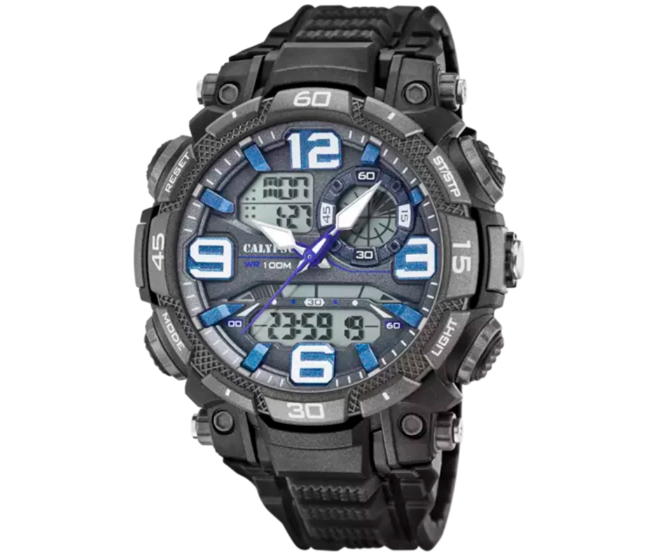 Montre Calypso K5793/2 Gris, Bracelet Caoutchouc, Homme