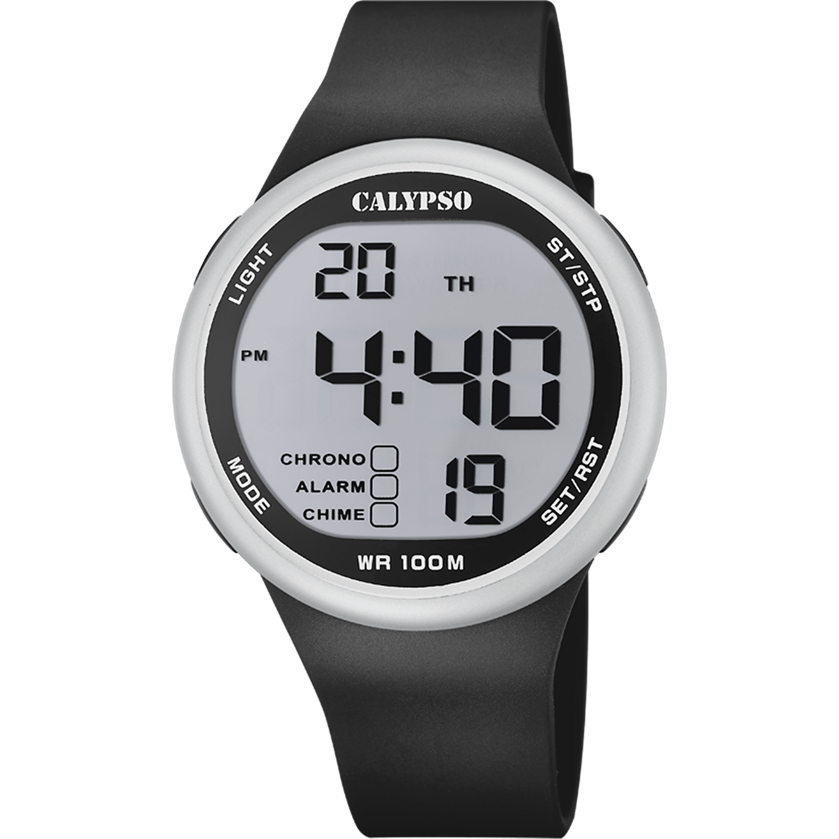Montre Calypso K5795/2 Noir, Bracelet Caoutchouc, Homme