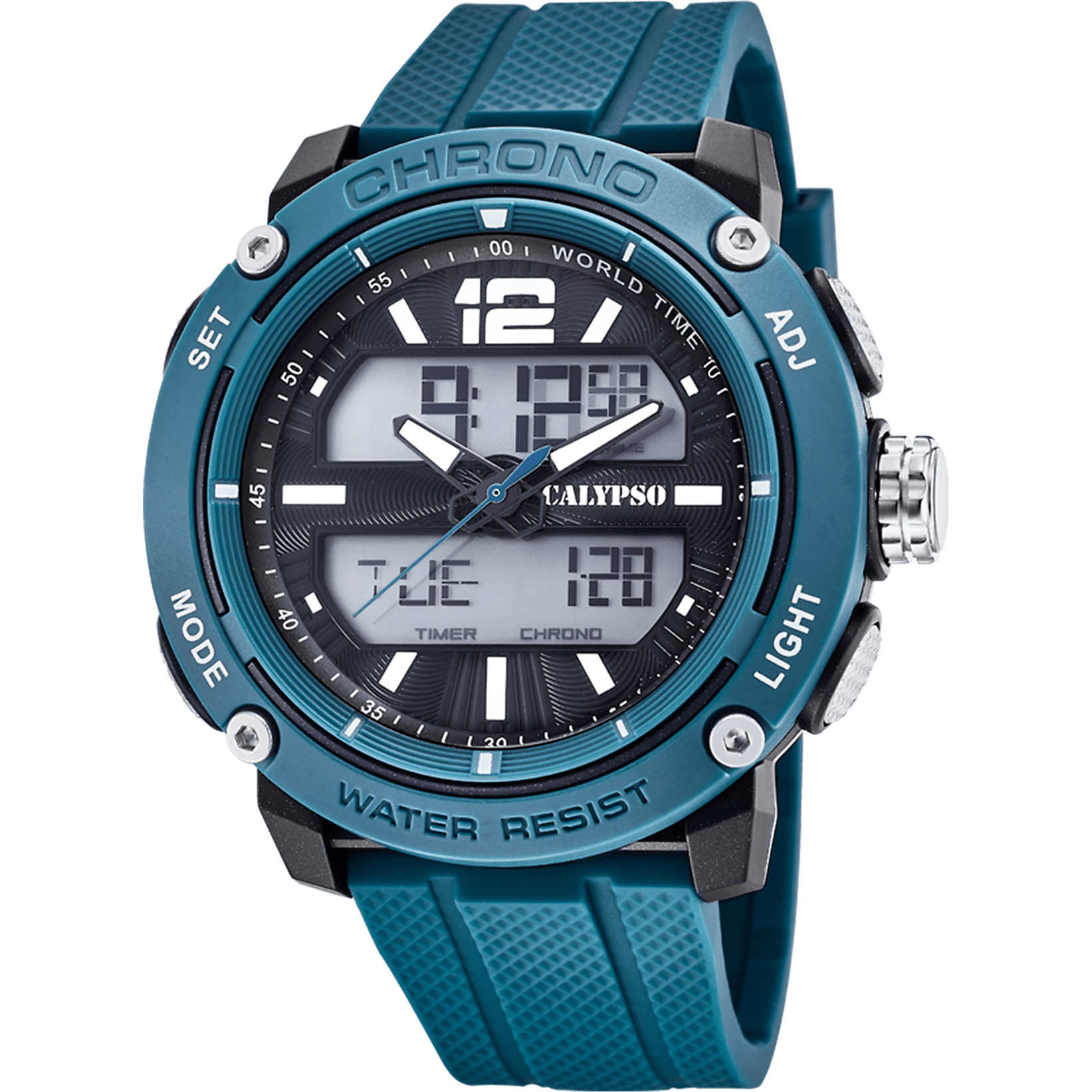 Calypso Watch K5796/2 Black, Rubber Strap, Men
