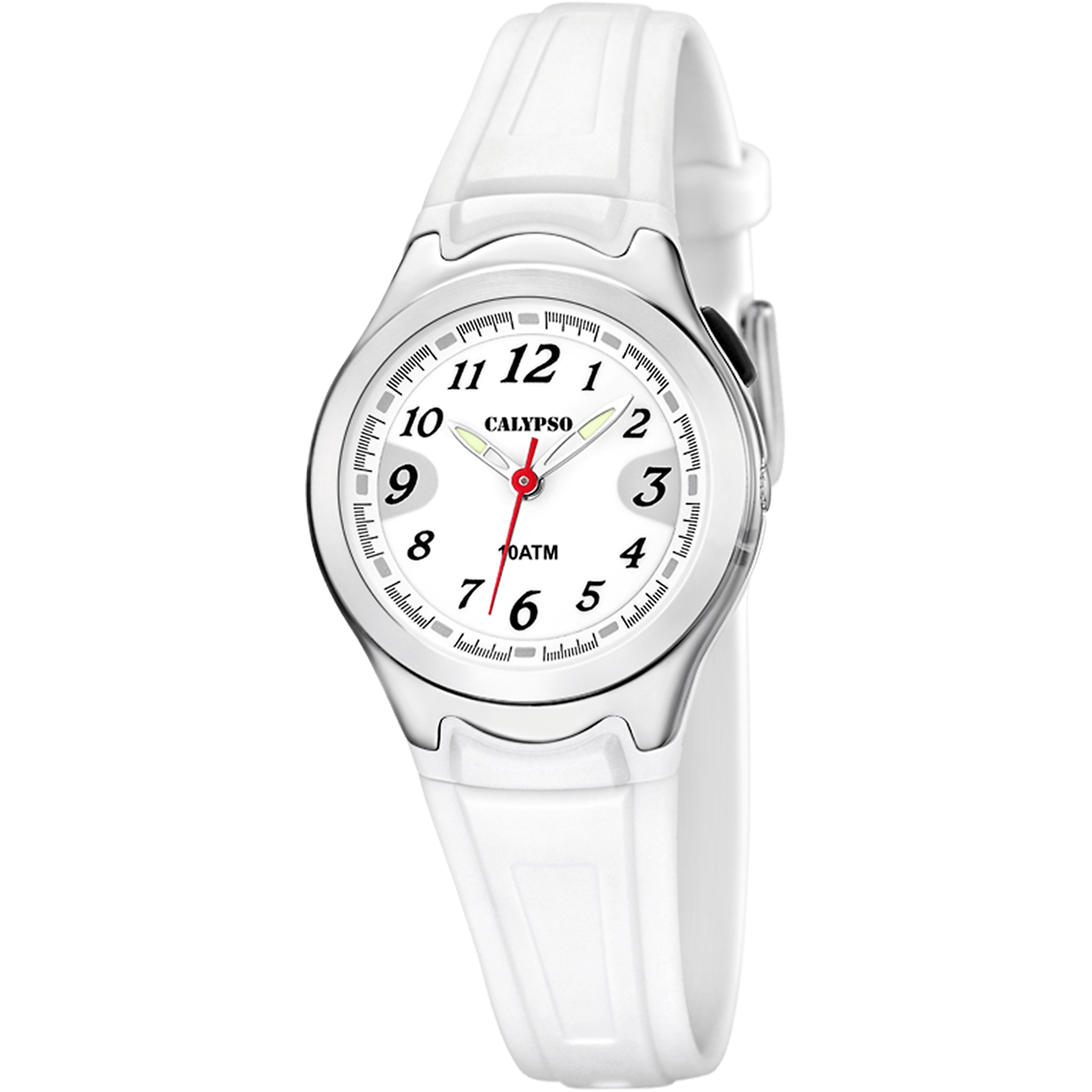 Montre Calypso Sweet Time K6067/1 Blanc, Bracelet Caoutchouc, Femme