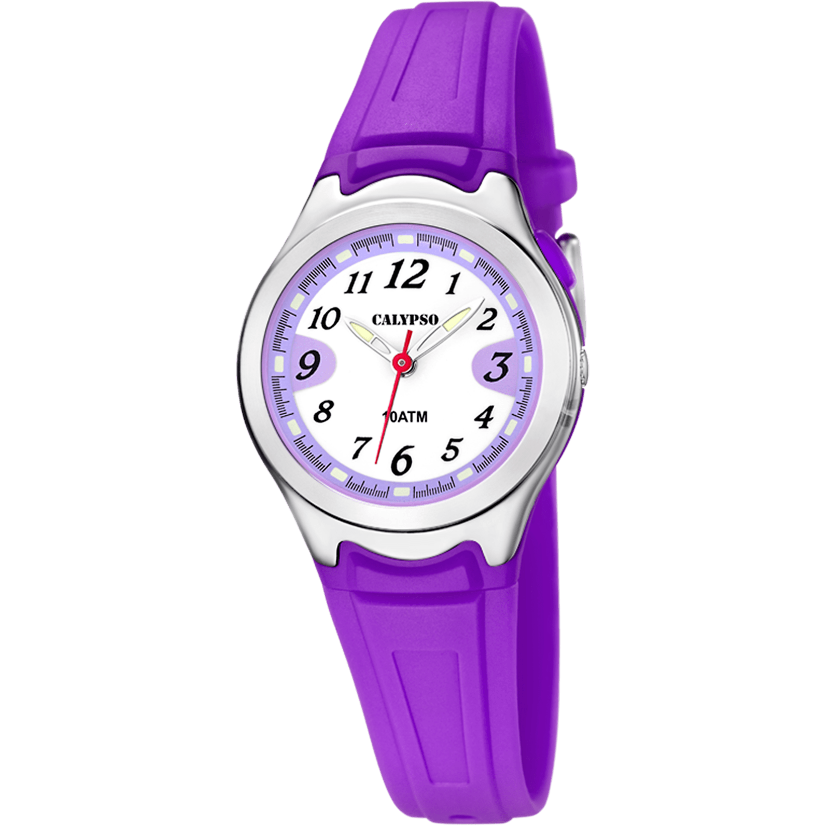 Montre Calypso Sweet Time K6067/2 Violet, Bracelet Caoutchouc, Femme