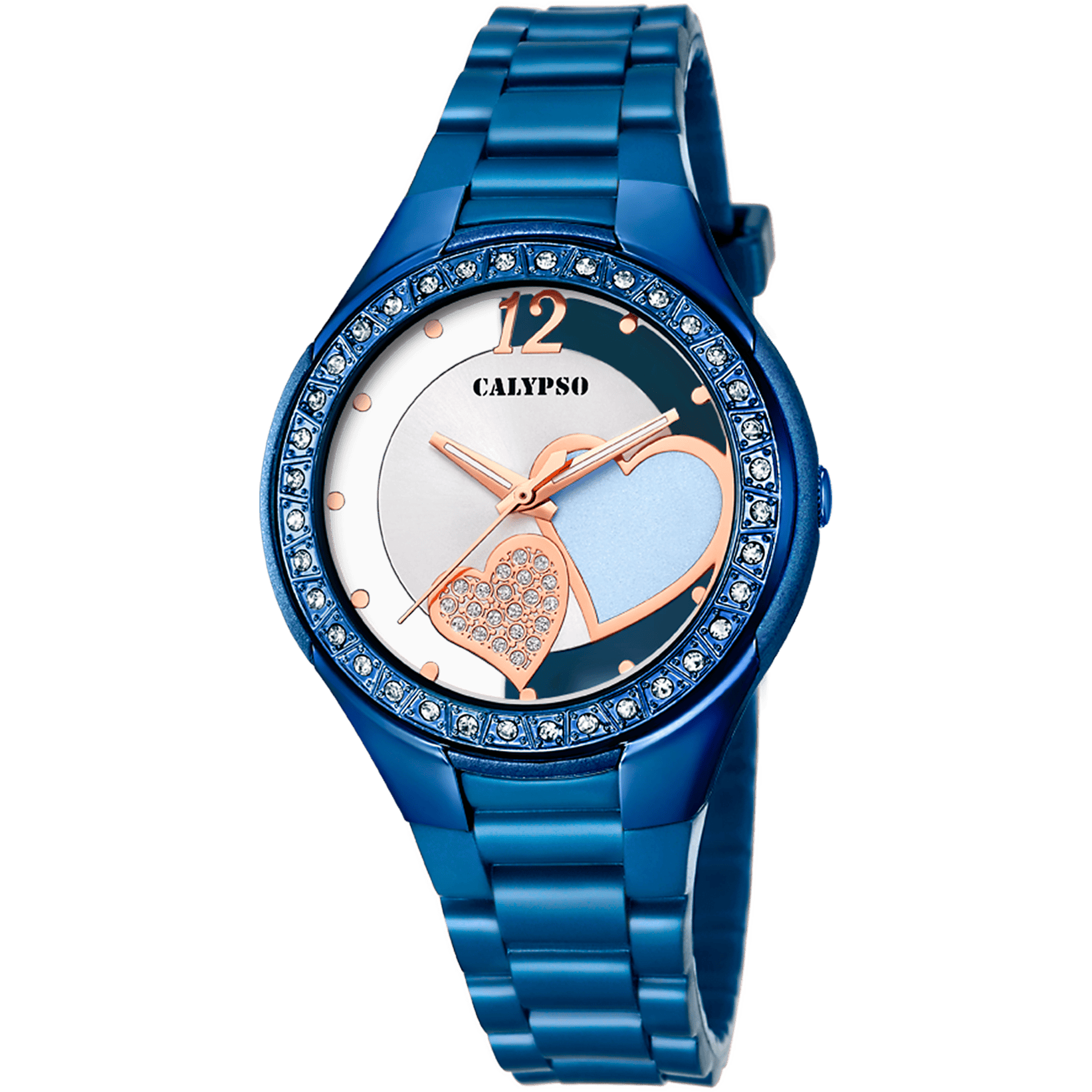 Montre Calypso K5679/R Bleu, Bracelet Caoutchouc, Femme