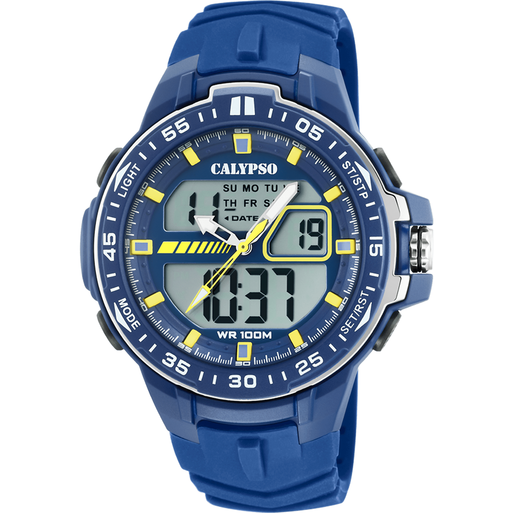Calypso Watch K5766/1 Blue, Rubber Strap, Men