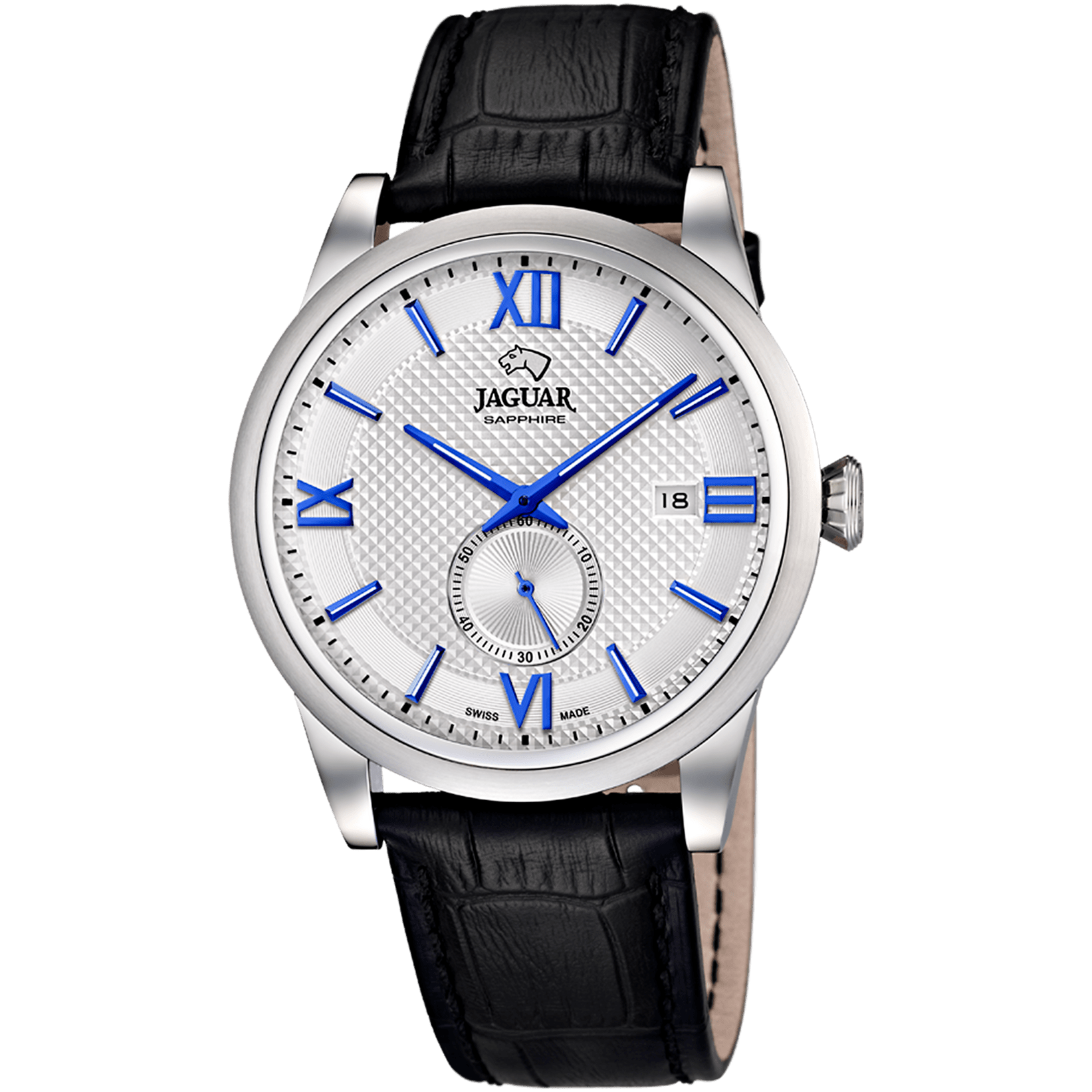 Montre Jaguar Acamar J662/5 Blanc, Bracelet Cuir, Homme