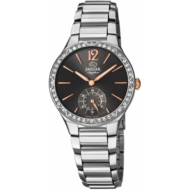Montre Jaguar Cosmopolitan J817/2 Noir, Bracelet Acier, Femme