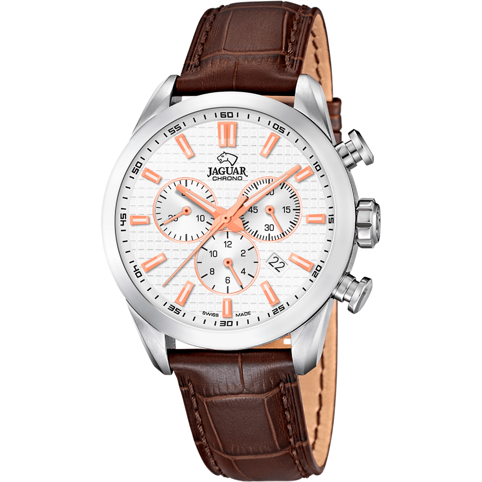 Montre Jaguar Acamar J866/1 Gris, Bracelet Cuir, Homme